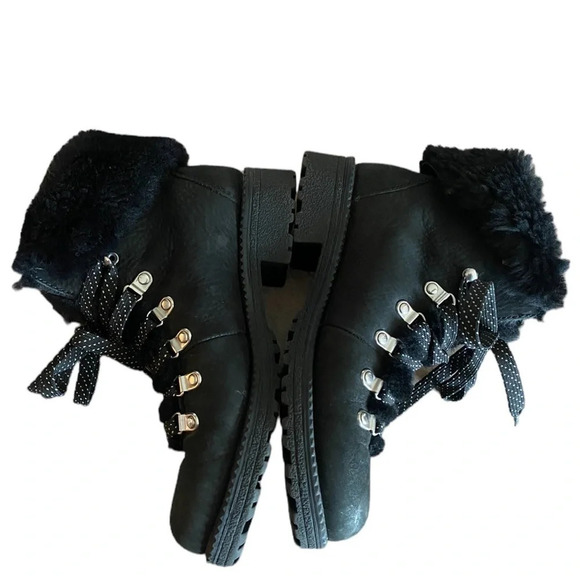 J. Crew Nordic Winter Hiking Shearling Boots In Black - Picture 2 of 5